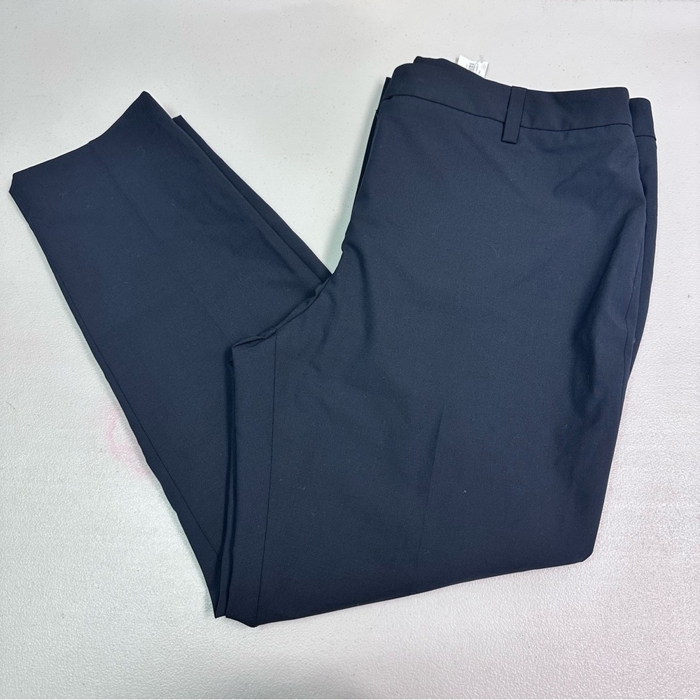 Lands’ End Women’s Classic Navy Blue Wool Blend Dress Pants Size 18